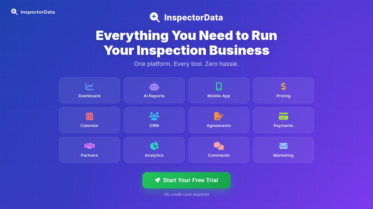 InspectorData All-In-One Platform