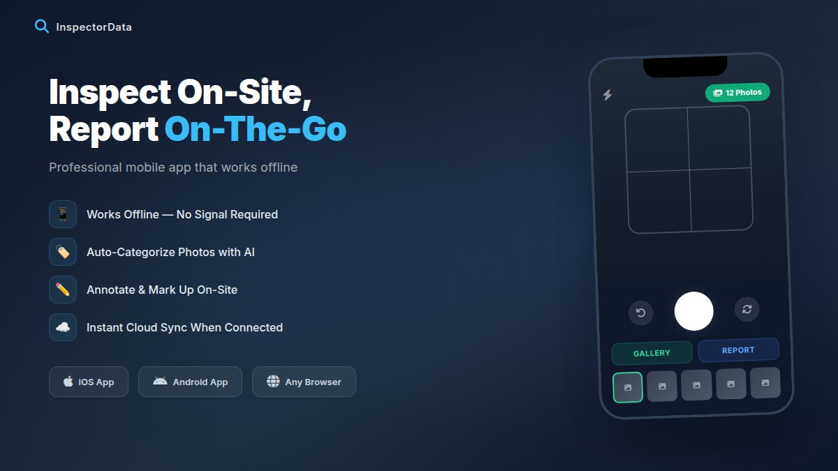InspectorData Mobile Inspection App