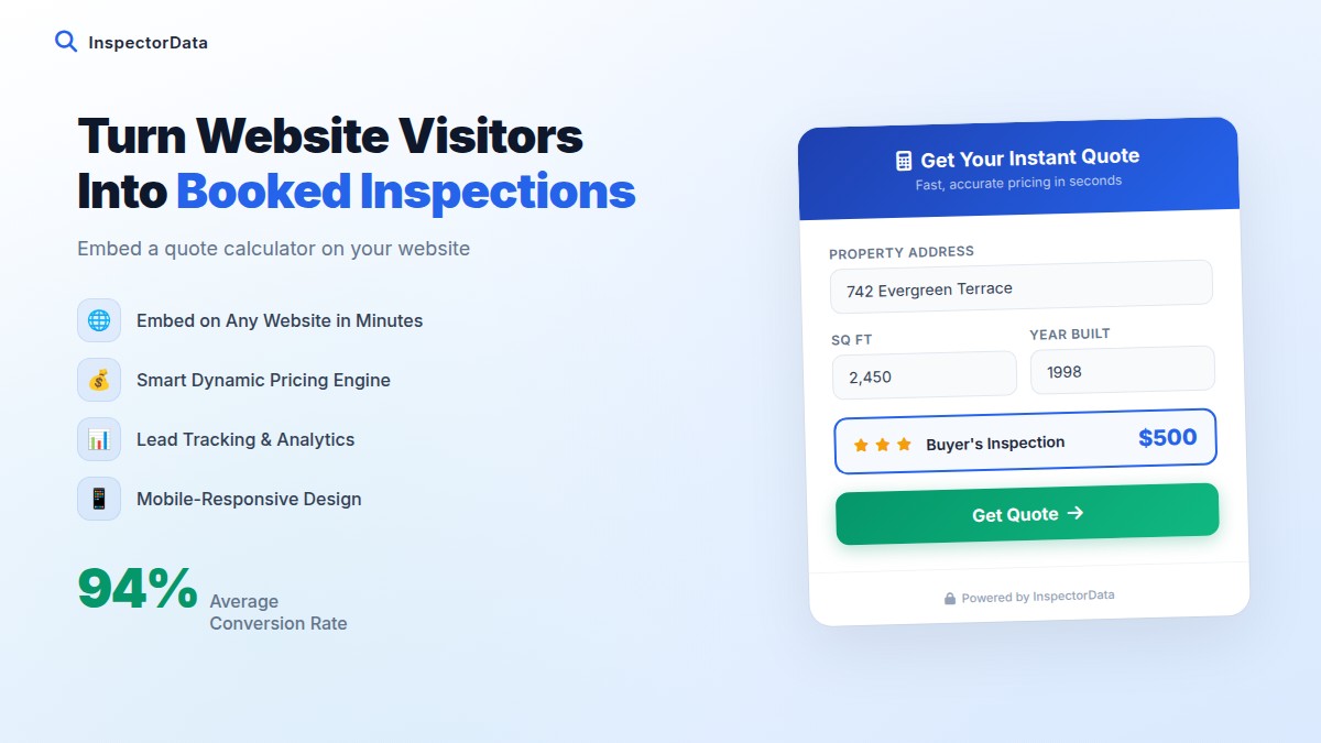 InspectorData Website Widget